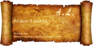 Alács László névjegykártya