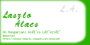 laszlo alacs business card